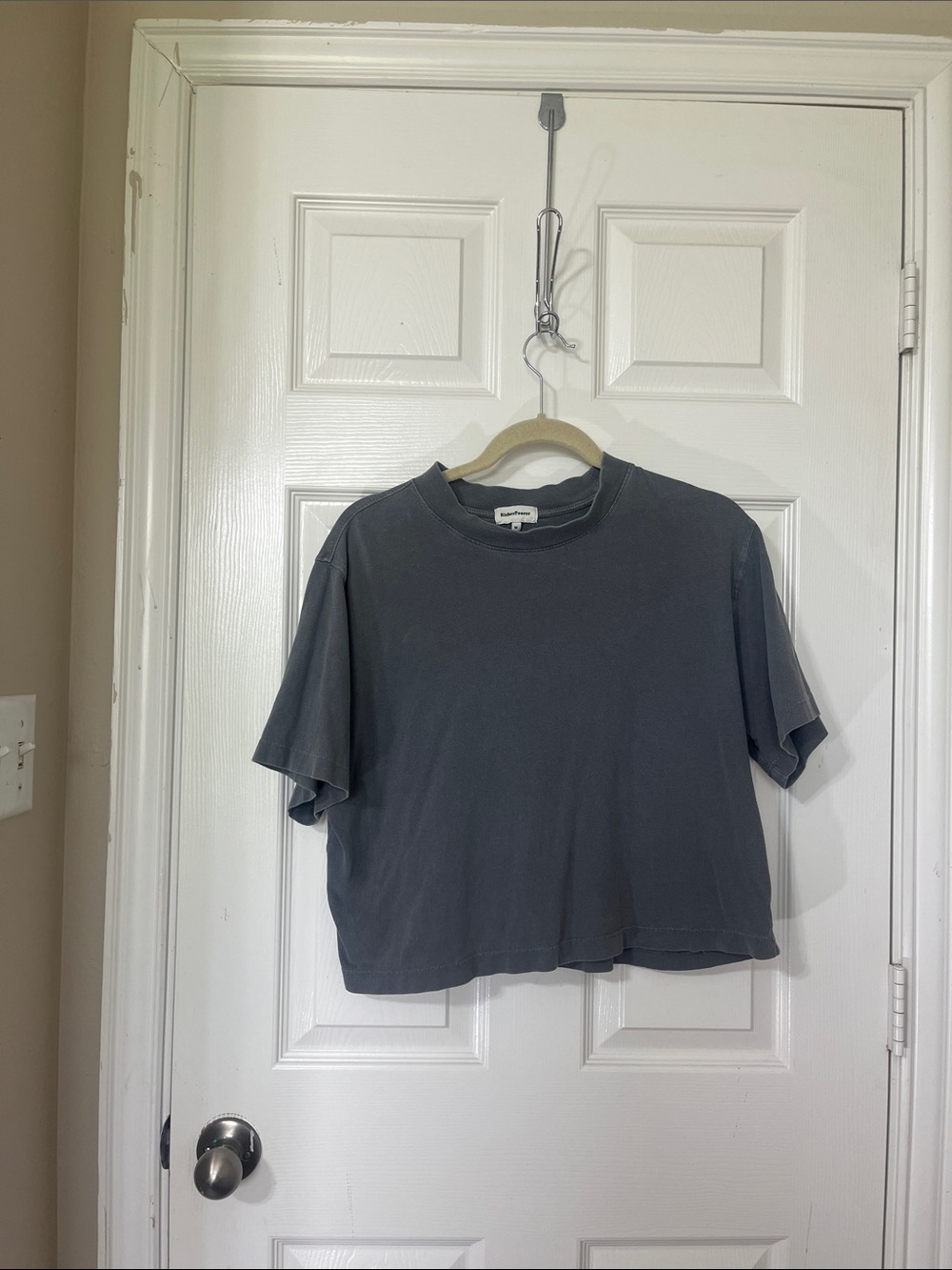 Richer Poorer Crewneck Tee in Charcoal Gray